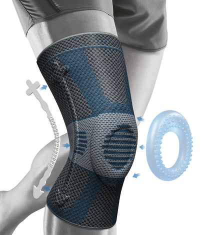 NEENCA Professional Knee Brace for Pain Relief, Medical Knee Compression Sleeve, Knee Support with Horizontal Knit Tech for Meniscus Tear, ACL, Arthritis, Joint Pain, Runner, Workout- FSA/HSA APPROVED